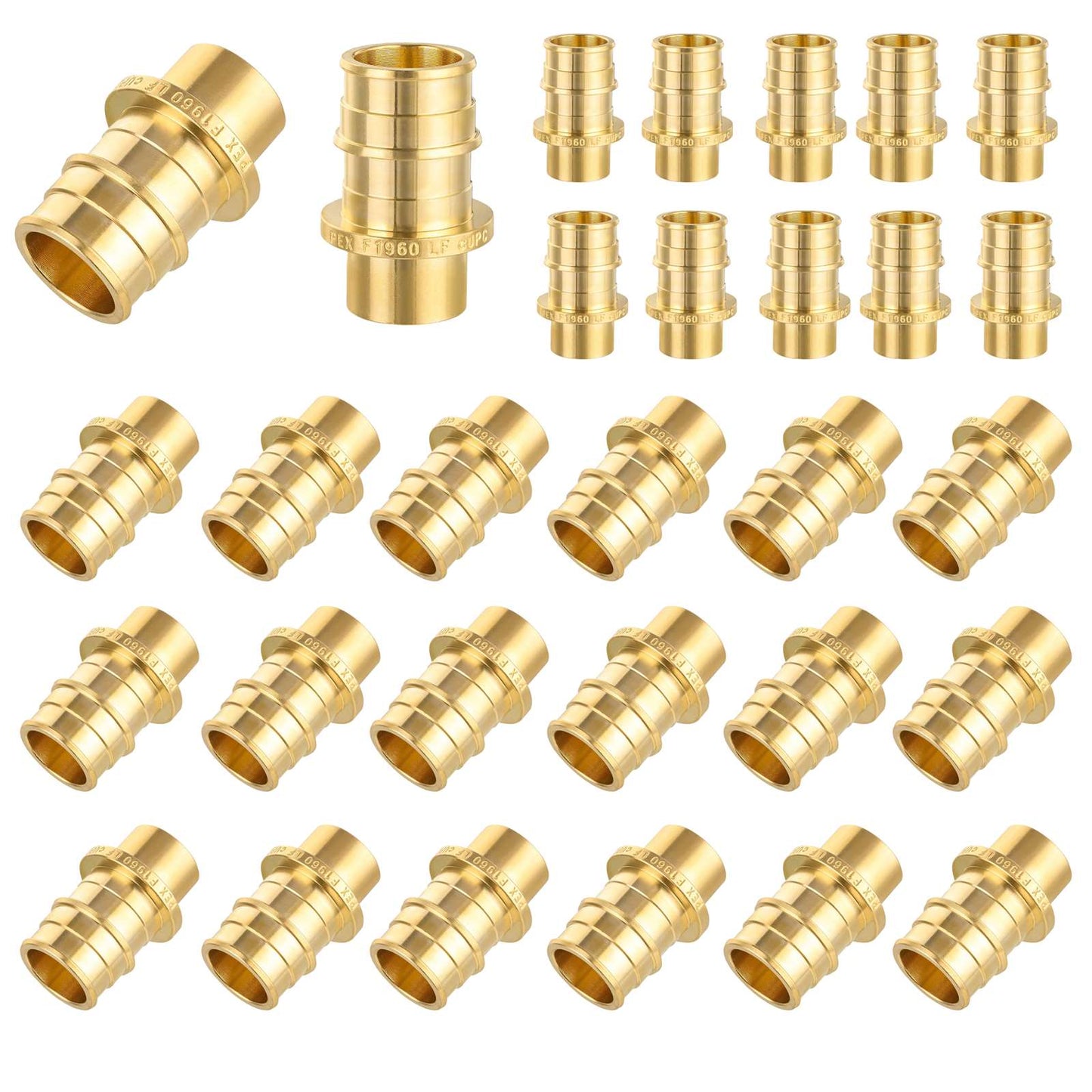 30 Pcs PEX A Full Flow Expansion 3/4" PEX x 1/2" Female Sweat F1960 Adapter Wholesale