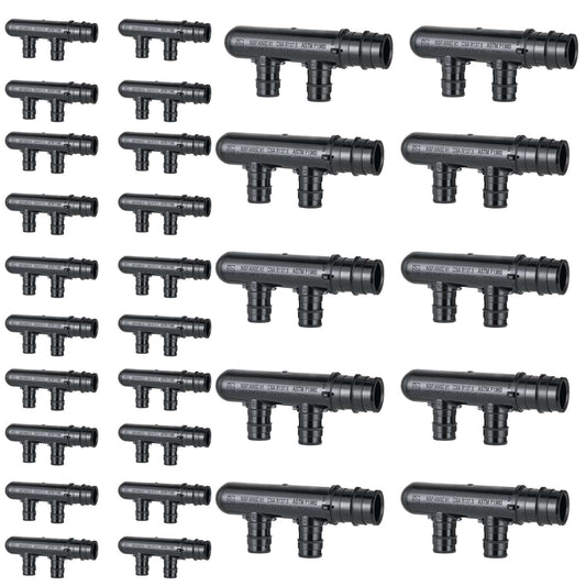30 Pcs PEX A Expansion 3/4" x 1/2" Closed Manifold (2 Port) Wholesale