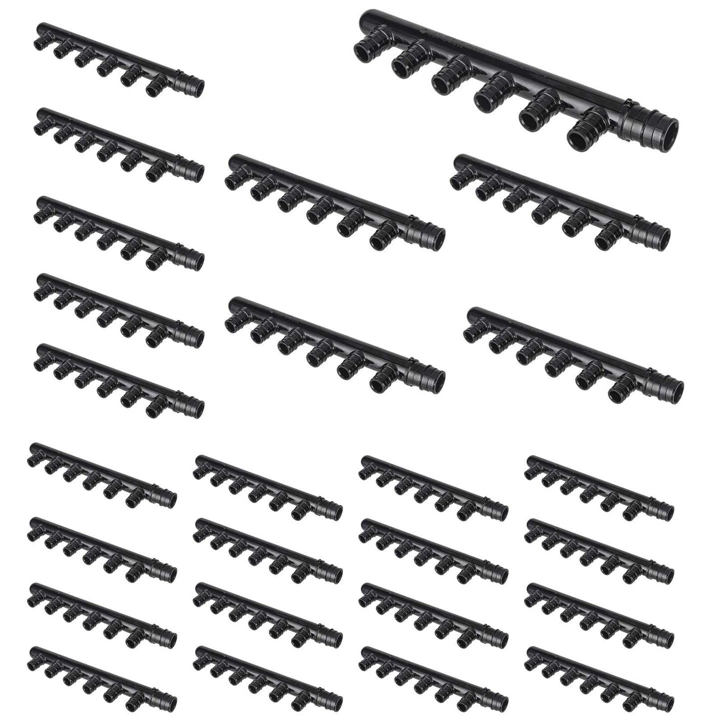 30 Pcs PEX A Expansion 3/4" x 1/2" Closed Manifold (6 port) Wholesale