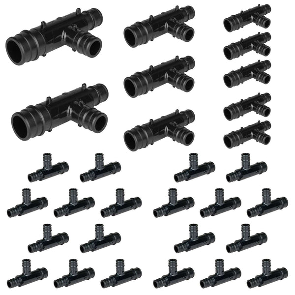 30 Pcs PEX A Expansion 1/2" x 1/2" x 3/4" PPSU Tee Wholesale