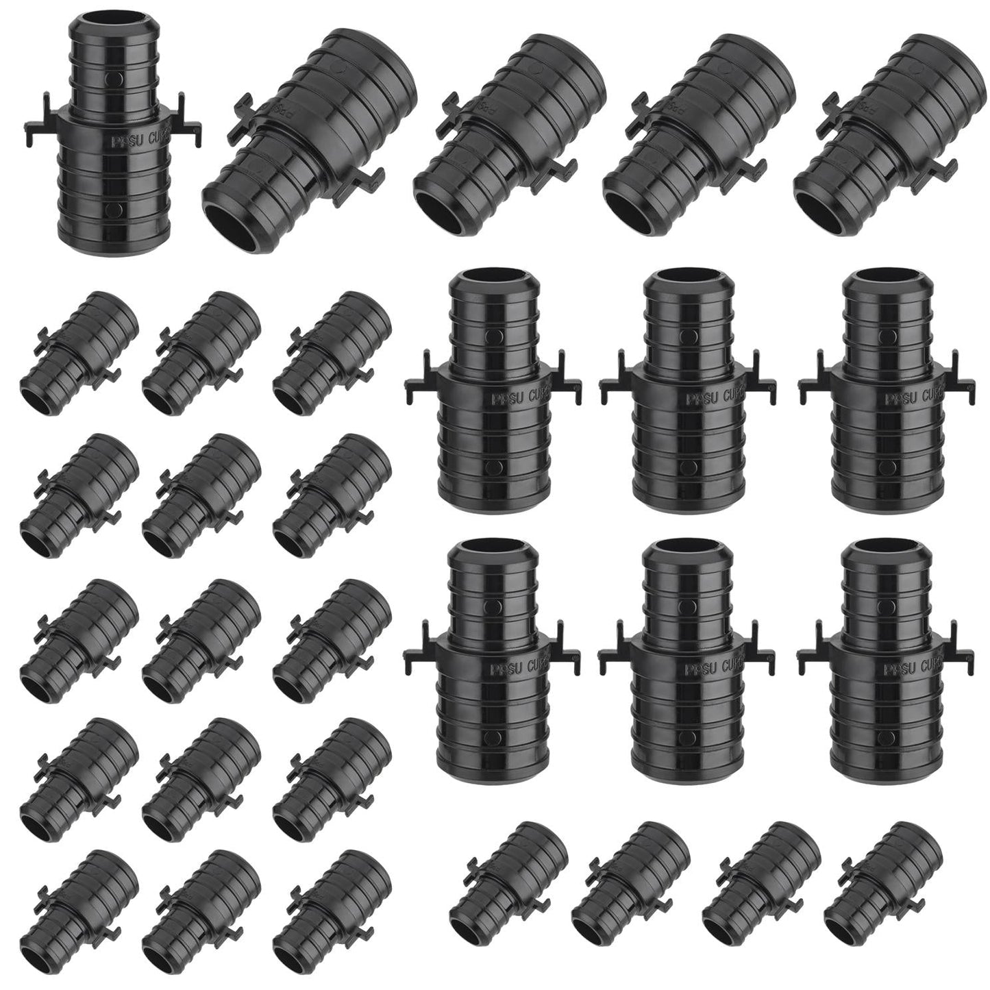30 Pcs PEX-B Crimp 1" x 3/4" PPSU PEX Coupling w/tabs