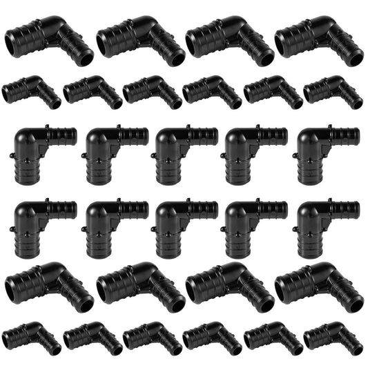 30 Pcs PEX-B Crimp 1/2" x 3/4" PPSU Elbow
