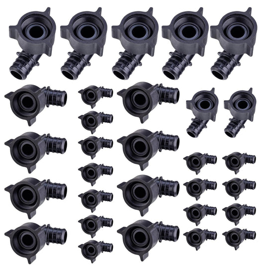 30 Pcs PEX-B Crimp 1/2" PPSU Swivel Elbow