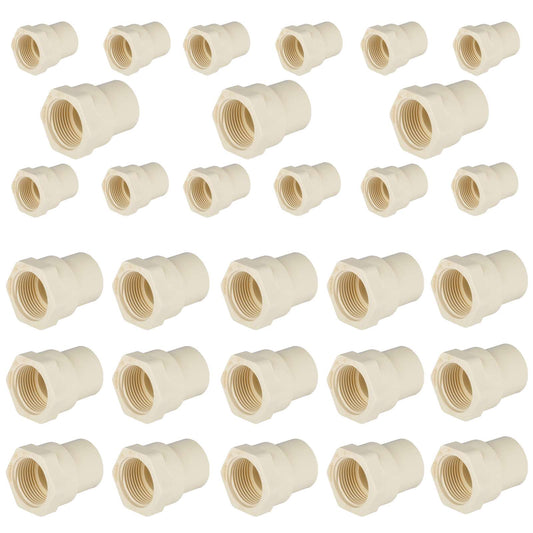 30 Pcs 1/2" CTS CPVC Female Adapter w/Gasket (Socket x FIP)