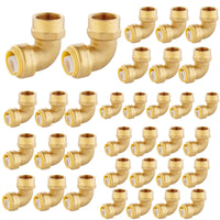 30 Pcs 1/2" x 1/2" F Push Fit Female Elbow