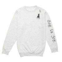 Crew Neck Fleece: Dog is Joy-Mistletoe (Holiday) Dog is Good
