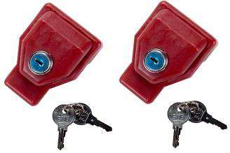Red Random Keyed Gladhand Lock 2 Pack | GHL50030 RatchetStrap.Com