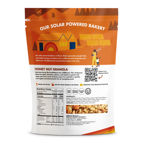 Gluten Free Honey Nut Granola Grandy Organics