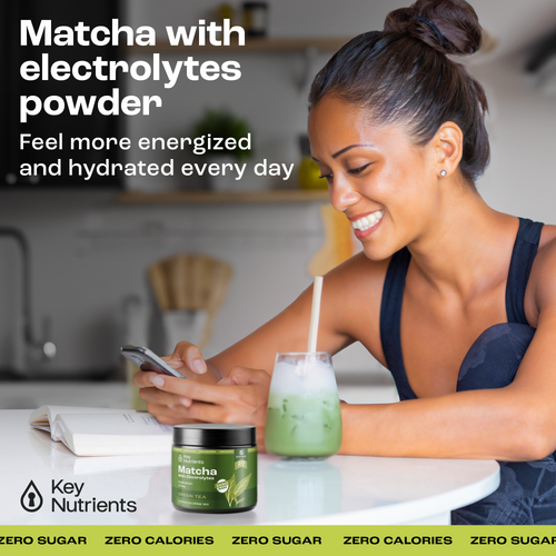 Matcha Powder with Electrolytes Key Nutrients