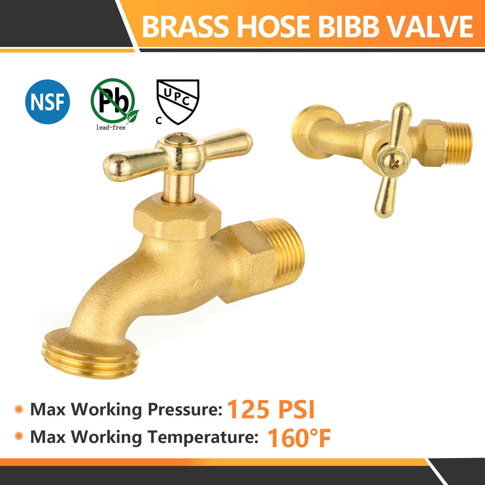 10 Pcs 1/2" MIP X 3/4" NH Hose Bibb Plumbingsell