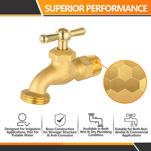 10 Pcs 1/2" MIP X 3/4" NH Hose Bibb Plumbingsell