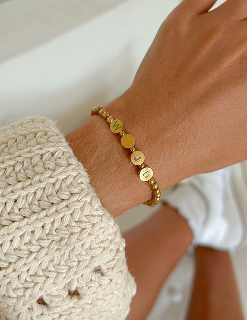 Gold WWJD Letter Bracelet Elevated Faith
