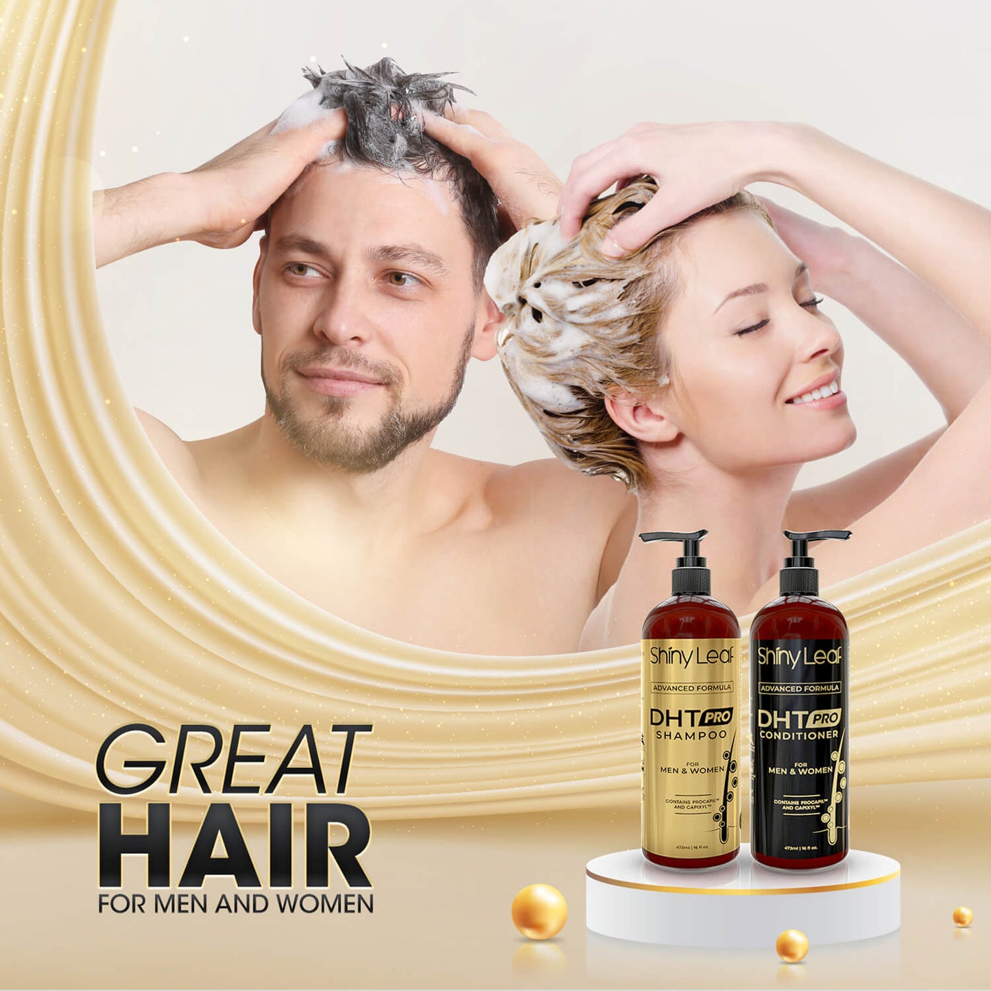 Shiny Leaf DHT Pro Shampoo with Procapil and Capixyl for Anti-Hair Loss 16 oz