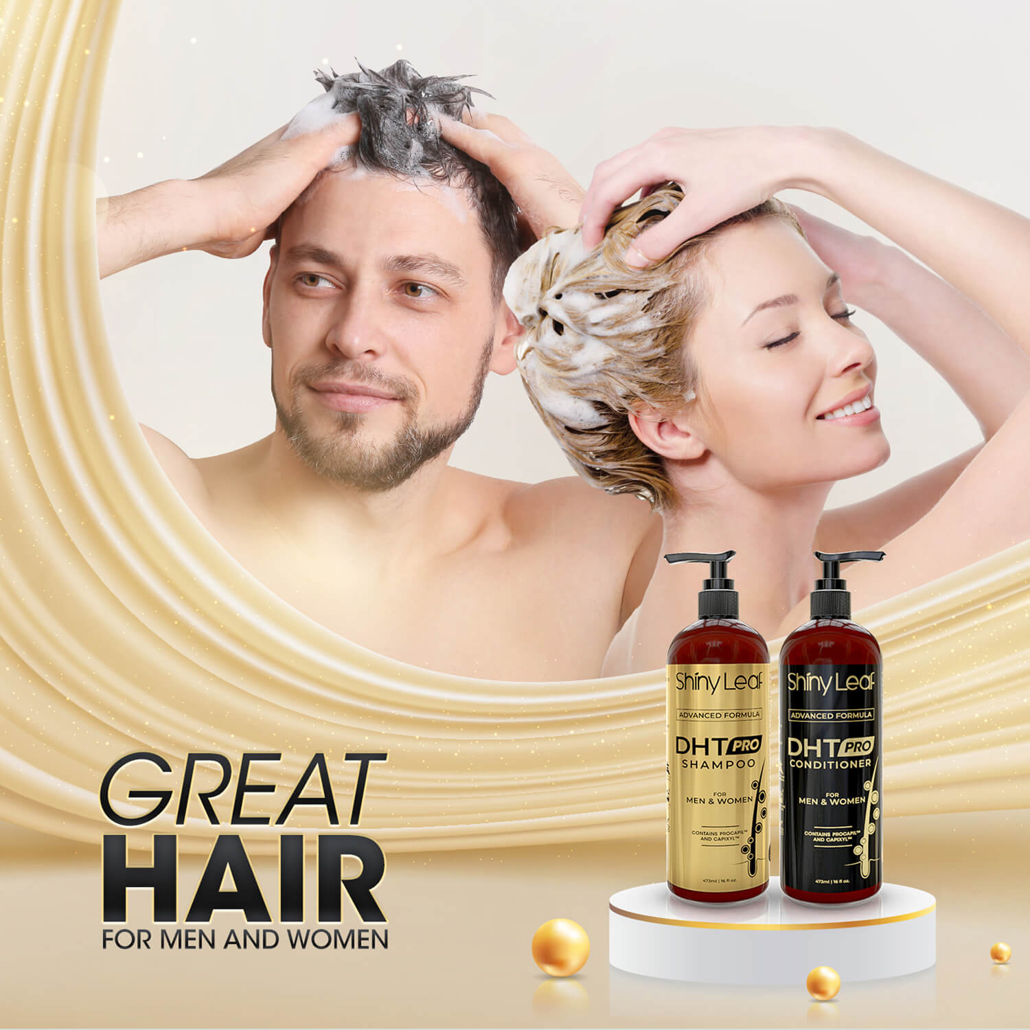 Shiny Leaf DHT Pro Shampoo and Conditioner with Procapil and Capixyl
