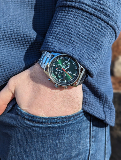 Green Sport Chronograph The Beyond Boring Watch Company