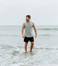 Bamboo Swift Curve-Hem Tee - Black Bamtech