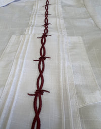American Duke Apparel Company Guayabera - Maroon Barbed Wire