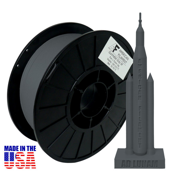 Gunmetal Gray AF 1.75mm PLA+ Filament Made in the USA! American Filament