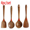 1-7 pieces/set teak tableware spoon Colander spoon Special nano soup skimming Cooking spoon Wooden kitchen accessory kit