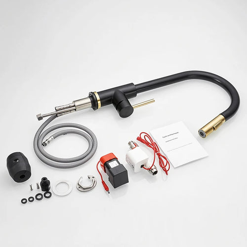 Sensor Kitchen Faucets Black Gold Smart Touch Inductive Sensitive Faucet Mixer Tap Single Handle Dual Outlet Water Modes 1005J
