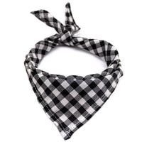 Pet Bandanas Plaid Dots Style Cotton Washable Dog Bandanas Scarf Bowties Collar Pet Square Bib For Puppies Kittens