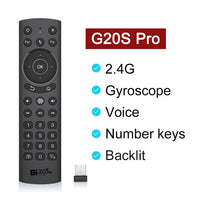 G20S G20S PRO BT Gyro Smart Voice Remote Control G20 IR Learning 2.4G Wireless Fly Air Mouse For X96 H96 MAX Android TV Box