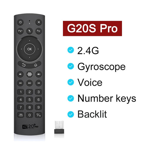 G20S G20S PRO BT Gyro Smart Voice Remote Control G20 IR Learning 2.4G Wireless Fly Air Mouse For X96 H96 MAX Android TV Box