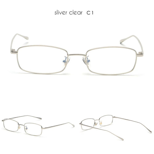 Vintage Small Narrow Rectangle Sunglasses Women Men Brand Red Clear Lens Skinny Slim Wire Retro Hip Hop Sun Glasses Shades OM522