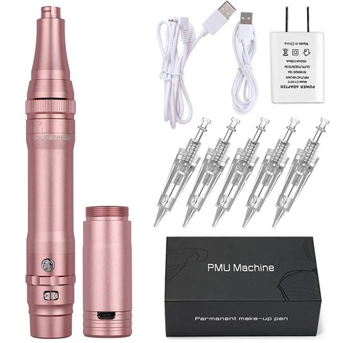 Wireless PMU Machine - Professional Permanent Makeup Kit for Eyebrows, Eyeliner, Lips