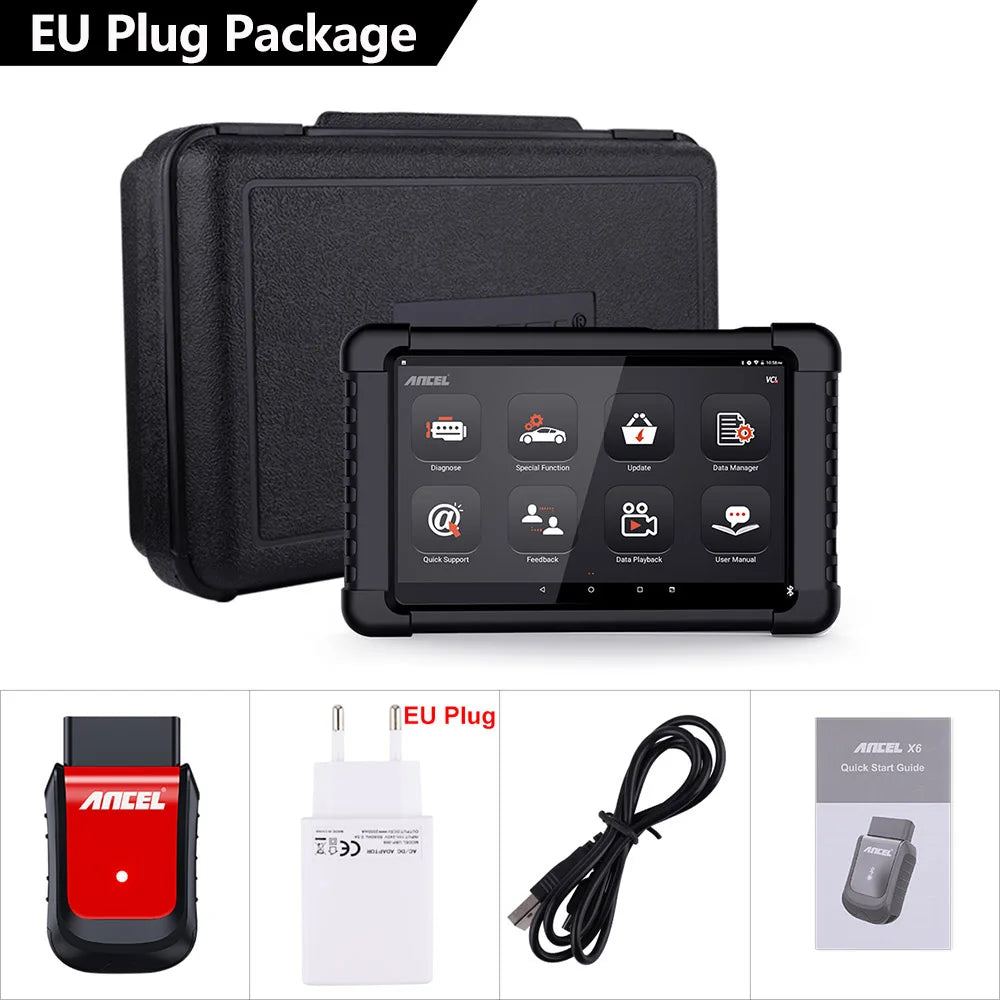 Ancel X6 All System Scanner OBD2 Diagnostic Tool 10 Reset SAS EPB Oil ABS D-P-F TPS BMS TPMS IMMO Auto OBD 2 Tools
