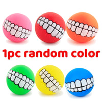 Pet Dog Ball Teeth Funny Trick Toy Silicone Toy for dogs Chew Squeaker Squeaky Dog Sound toys Pet puppy Toys interactive cat toy