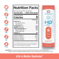 H2O ELECTROLYTES™ - Grapefruit | Zero Sugar Electrolyte Powder Cellutrex