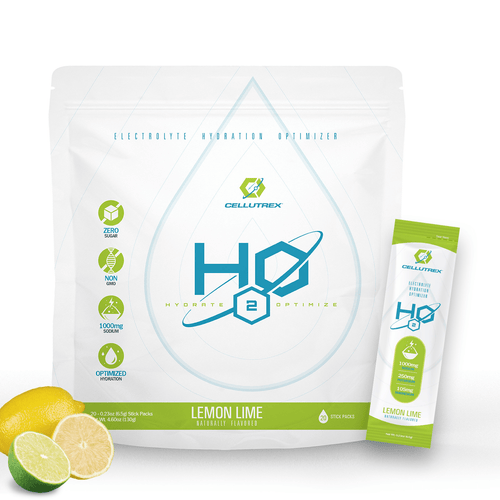 H2O ELECTROLYTES™ - Lemon Lime | Zero Sugar Electrolyte Powder Cellutrex
