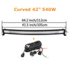 Curved/Straight 22 32 42 52inch 675W 540W Led Light Bar Driving Lights 7D 3-Rows Offroad Truck SUV ATV Tractor Car Boat
