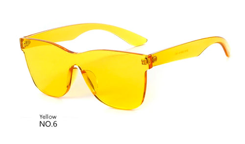 SORVINO Candy Colors Rimless Square Sunglasses for Women Men Festival Summer Goggles Designer 90s Crystal Sun Glasses Shades