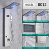 LED Shower Panel Tower System Rain Waterfall Shower Column Hydroelectricity LCD Display With Massage Body Spa Bath Shower Faucet