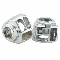 Motorcycle Handlebar Control Switch Housings Chrome Switch Caps Kit Parts For Harley VRSC Sportster XL XR Dyna Softail Road King