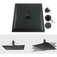 POIQIHY Ultrathin Golden Shower Head 16" Stainless Steel Rainfall Shower Faucet Head Bathroom Black Large Flow Showerhead Faucet