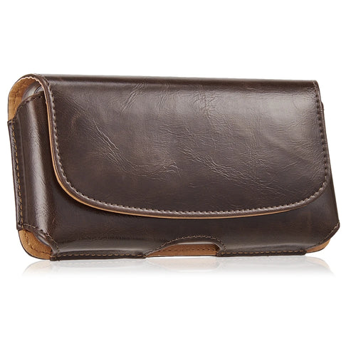 Universal Leather Horizontal 6.7'' inch Pouch Case Belt Clip Holster For iPhone Samsung Xiaomi Redmi Huawei Nokia LG Cell Phones