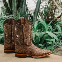 Soto Boots Soto Boots Men's Pirarucu Print Cowboy Boots H4015