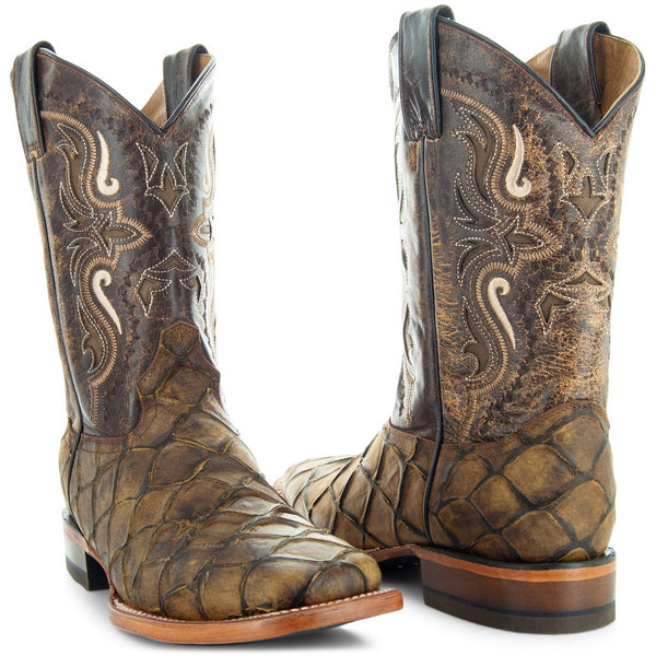 Soto Boots Soto Boots Men's Pirarucu Print Cowboy Boots H4015