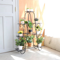 9 Tier Plant Stands Indoor Metal Plant Shelf Stand Outdoor Multilayer Potted Planters Display Rack Patio Garden