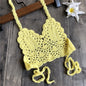 2021 New Summer Fashion Kids Girl Swimsuit Crochet Straps Bikini Swimwear Outfit Top Clothing Girls Swimwear Baby Solid Romper