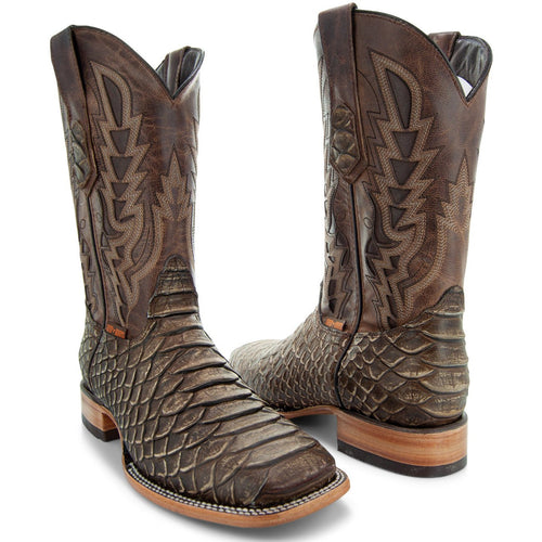 Soto Boots Soto Boots Mens Tan Python Print Boots H50032