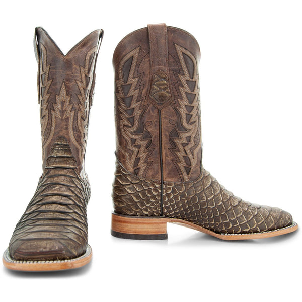 Soto Boots Soto Boots Mens Tan Python Print Boots H50032