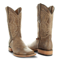 Soto Boots Soto Boots Mens Tan Broad Square Toe Cowboy Boot H50036