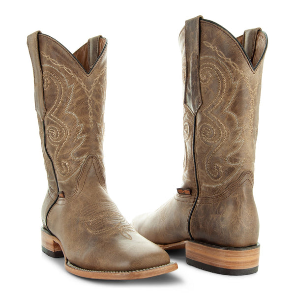 Soto Boots Soto Boots Mens Tan Broad Square Toe Cowboy Boot H50036