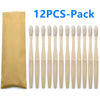 12PCS mixed color bamboo toothbrush Eco Friendly wooden Tooth Brush Soft bristle Tip Charcoal adults oral care toothbrush