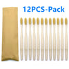 12PCS mixed color bamboo toothbrush Eco Friendly wooden Tooth Brush Soft bristle Tip Charcoal adults oral care toothbrush