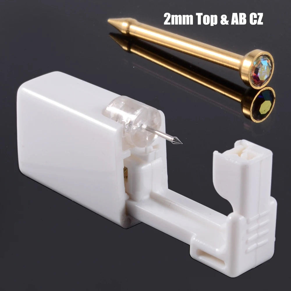 1PC Disposable Safe Sterile Piercing Unit For Nose Studs Flower Style Piercing Gun Piercer Tool Machine Body Piercing Jewelry